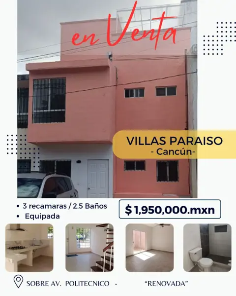 Casa en venta céntrica y amplia, en Cancún Benito Juárez, Quintana Roo