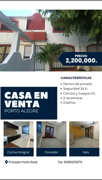 Casa en venta, céntrica en privada con vigilancia.