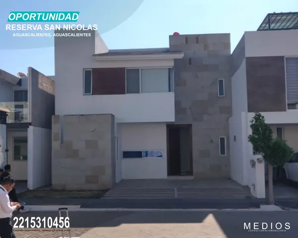 REMATE DE RESIDENCIA EN RESERVA SAN NICOLAS, AGUASCALIENTES, PRECIO NEGOCIABLE