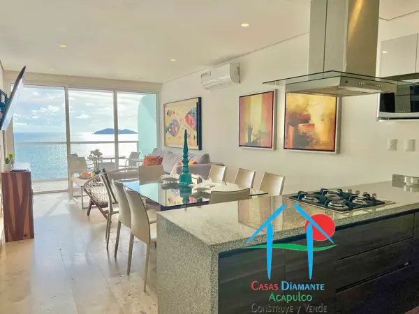 Departamento en renta vacacional con 2 recámaras y vista a la bahía de Acapulco
