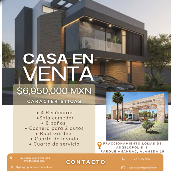 Casa en venta en Lomas de Angelópolis, San Andrés Cholula — foto 2 de 3