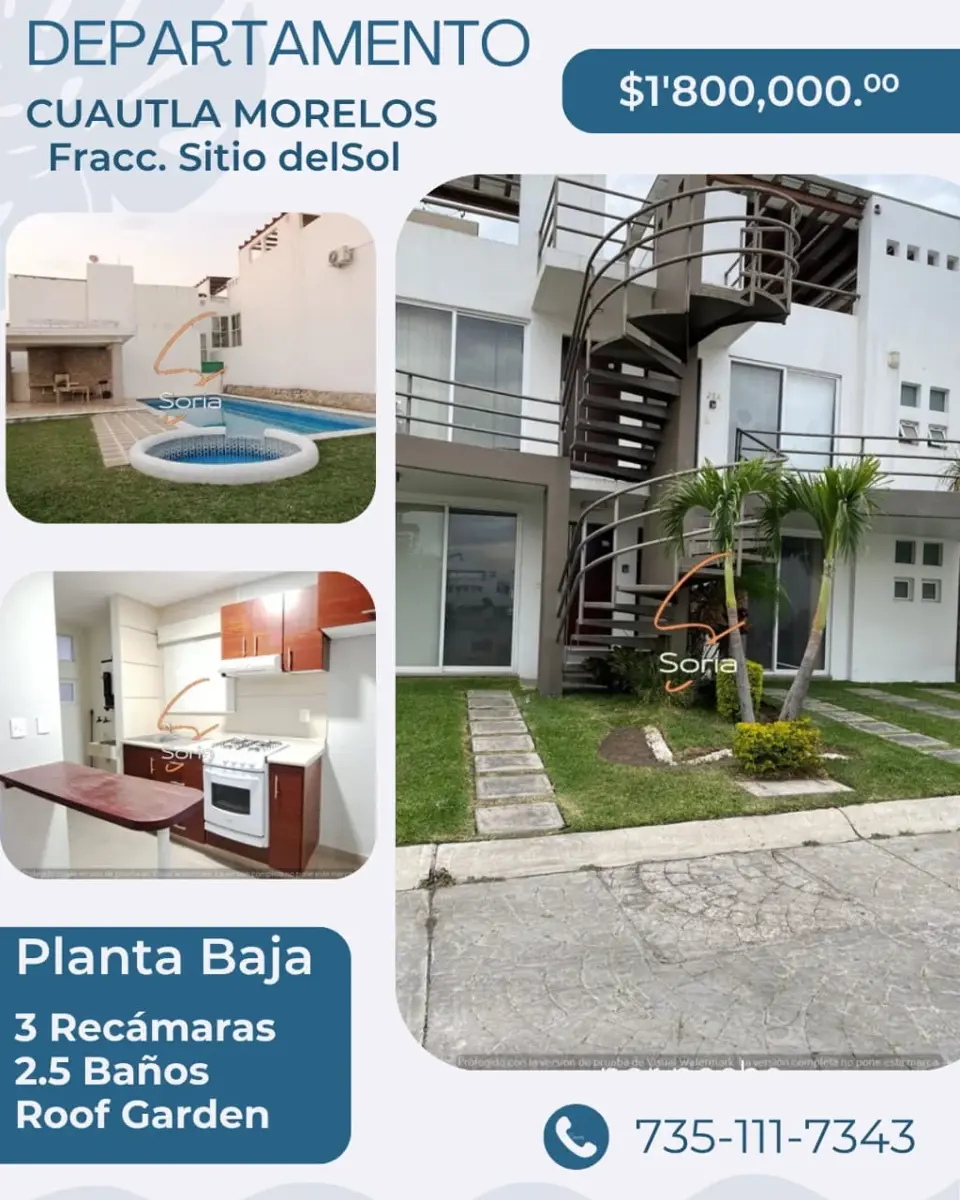 Departamento en venta en Sitio del Sol, Cuautla — foto 1 de 35
