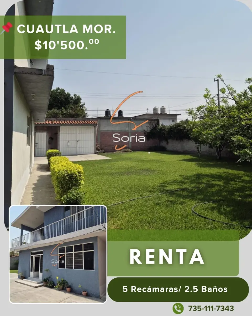 Casa en renta en Gabriel Tepepa, Cuautla — foto 1 de 14