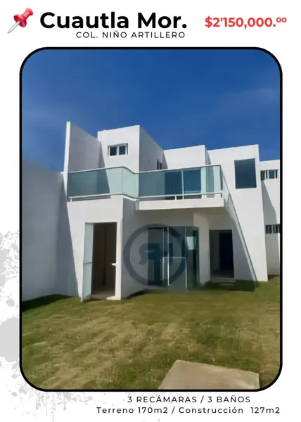 Casa en venta en Niño Artillero, Cuautla, Morelos