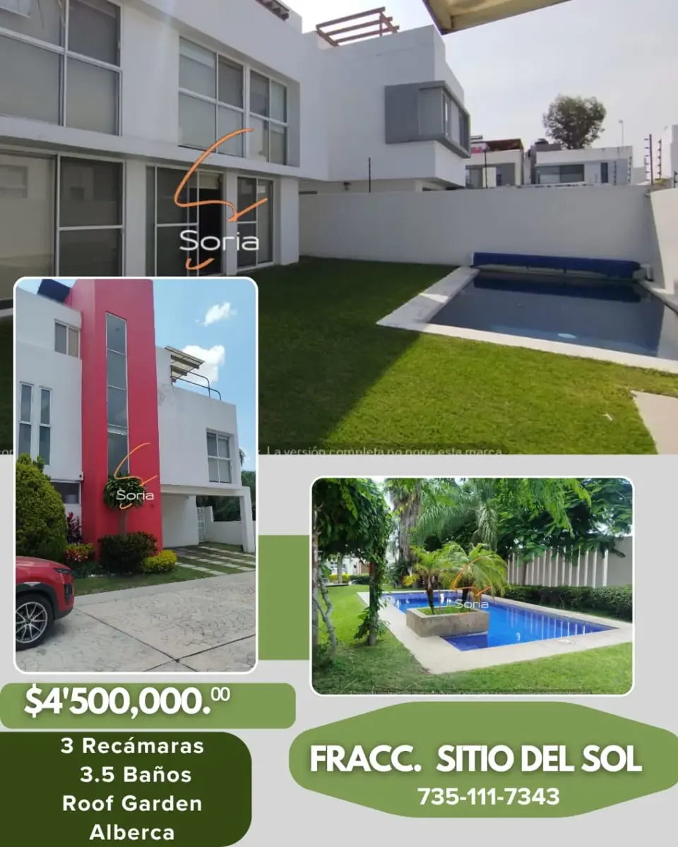 Casa en venta en Sitio del Sol, Cuautla — foto 1 de 29