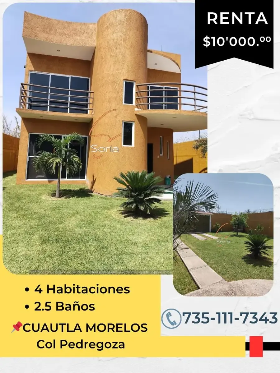 Casa en renta en La Pedregosa, Cuautla — foto 1 de 21