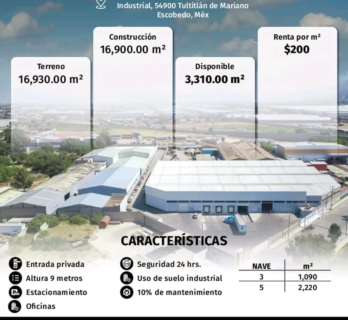 Nave en renta en Parque industrial Cartagena, Tultitlán — foto 1 de 5
