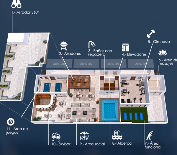 Departamento en venta en Palos Prietos, Mazatlán — foto 3 de 11