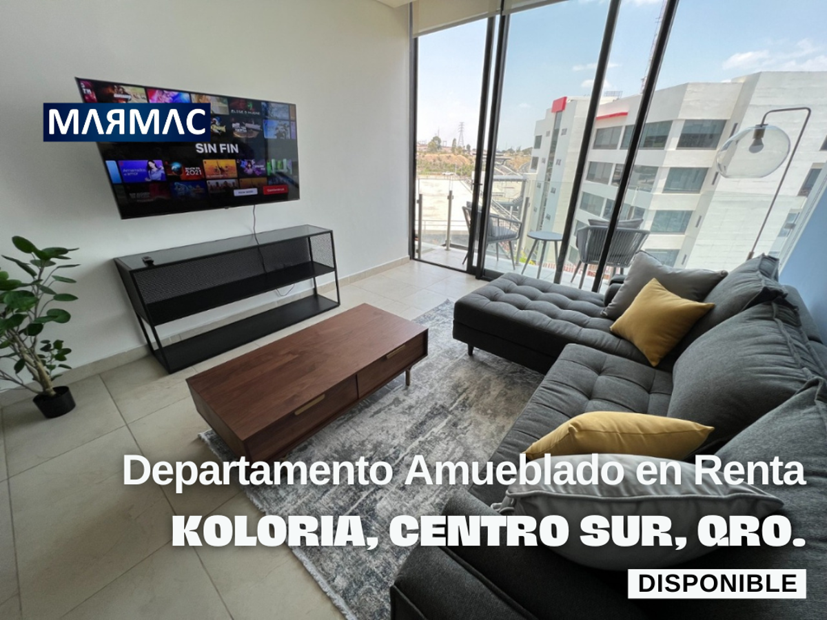 Departamento Amueblado en Renta | Koloria, Centro Sur | Querétaro, Qro, Departamento Amueblado en Renta | Koloria, Centro Sur | Querétaro, Qro,