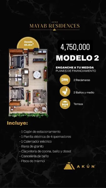 Departamento en venta en Emiliano Zapata Nte, Mérida — foto 2 de 3