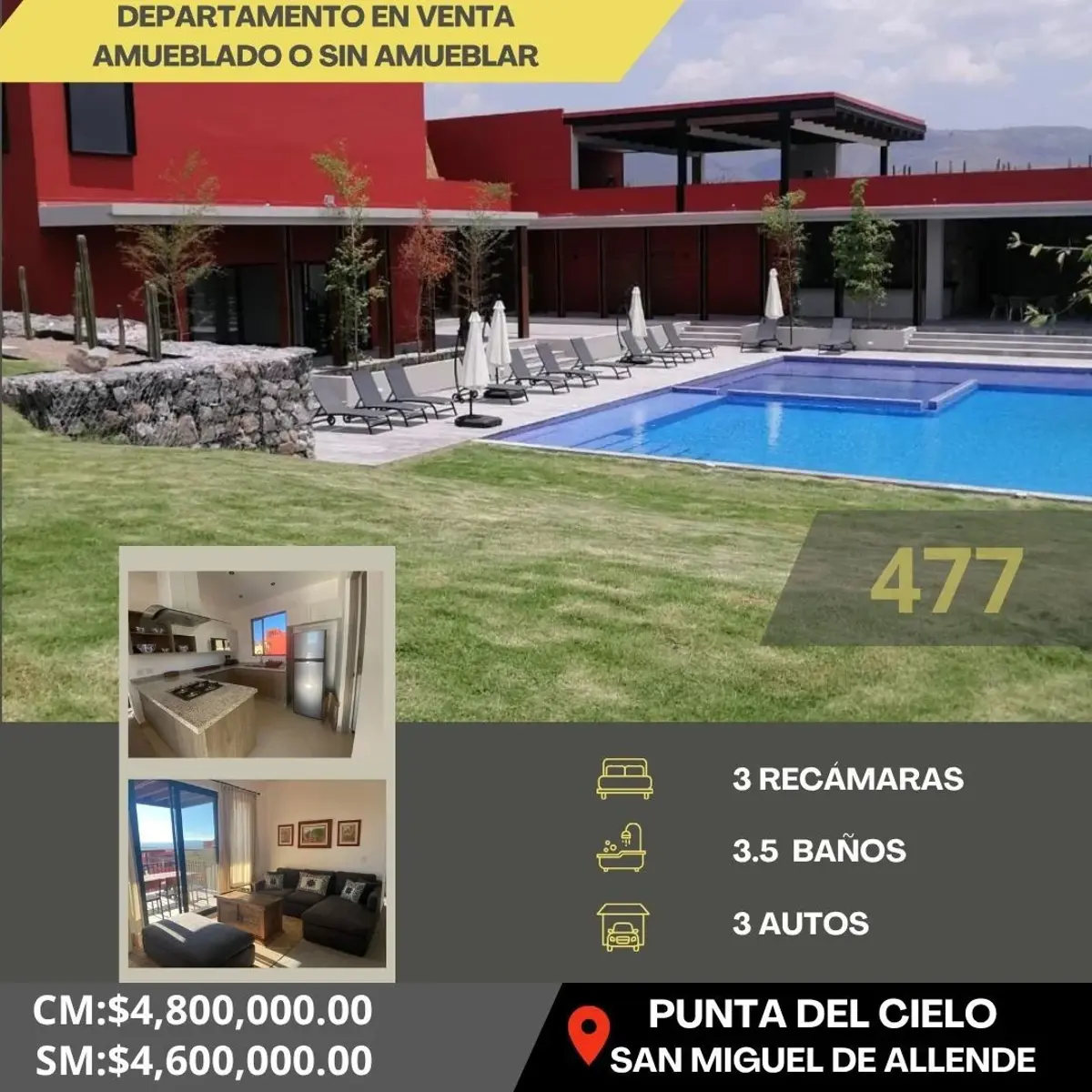 Departamento en venta en Punta del Cielo, San Miguel de Allende — foto 1 de 18
