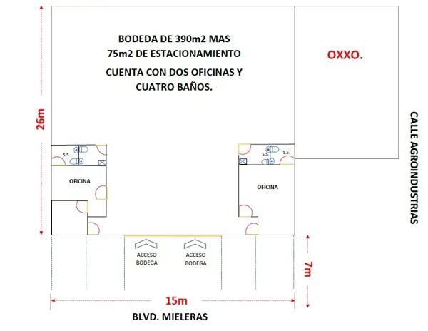 Bodega en Renta en Parque Industrial Oriente, Torreón, Coahuila.