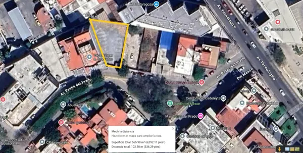 566 m2 de terreno con área habitable autorizada de 5660 m2 a 6 niveles