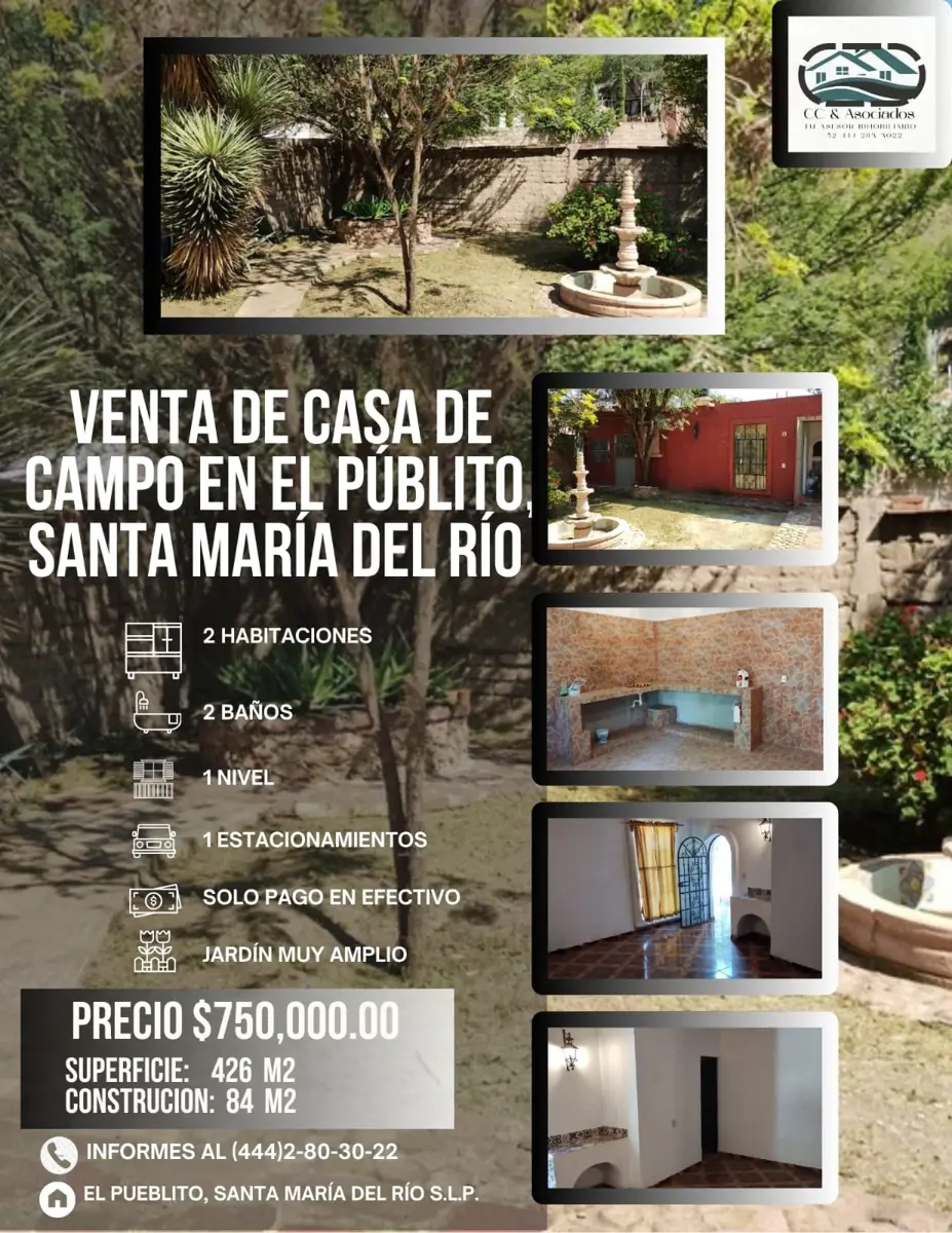 Casa en venta en El Pueblito, Santa María del Río — foto 1 de 19