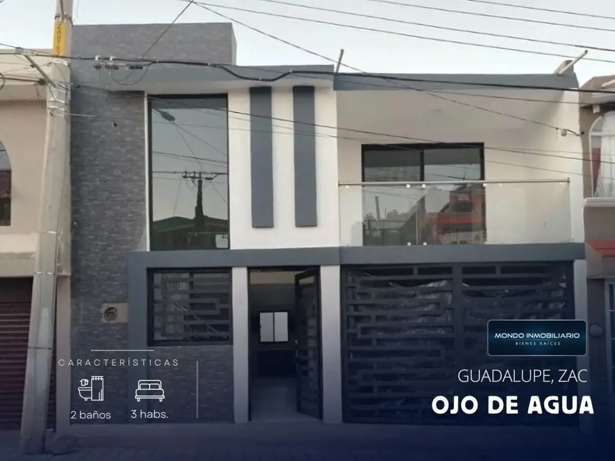 Casa en venta en Ojo de Agua, Guadalupe — foto 1 de 5