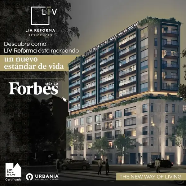 Invierte en el Corazón d la CDMX en Liv Reforma Residences