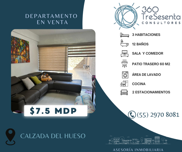 Venta de Departamento en Granjas Coapa, Tlalpan