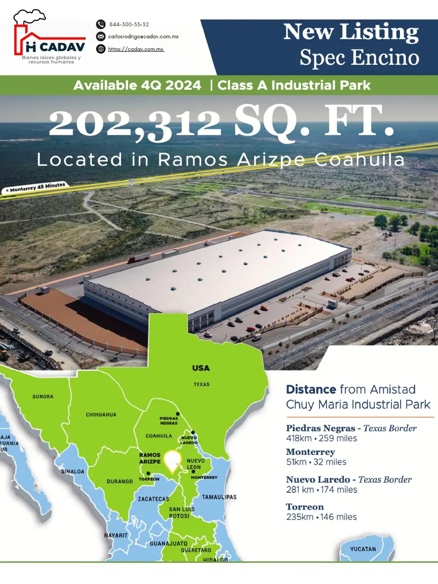 Nave en renta en Parque Industrial Amistad Chuy María Coahuila, Ramos Arizpe — foto 1 de 3