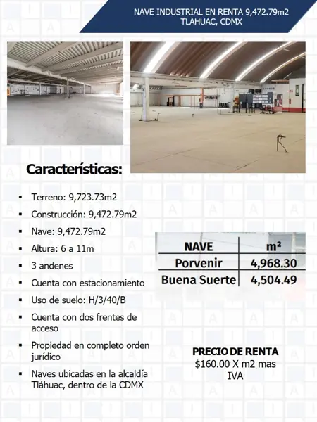 Nave en renta en Los Olivos, Tláhuac — foto 2 de 5