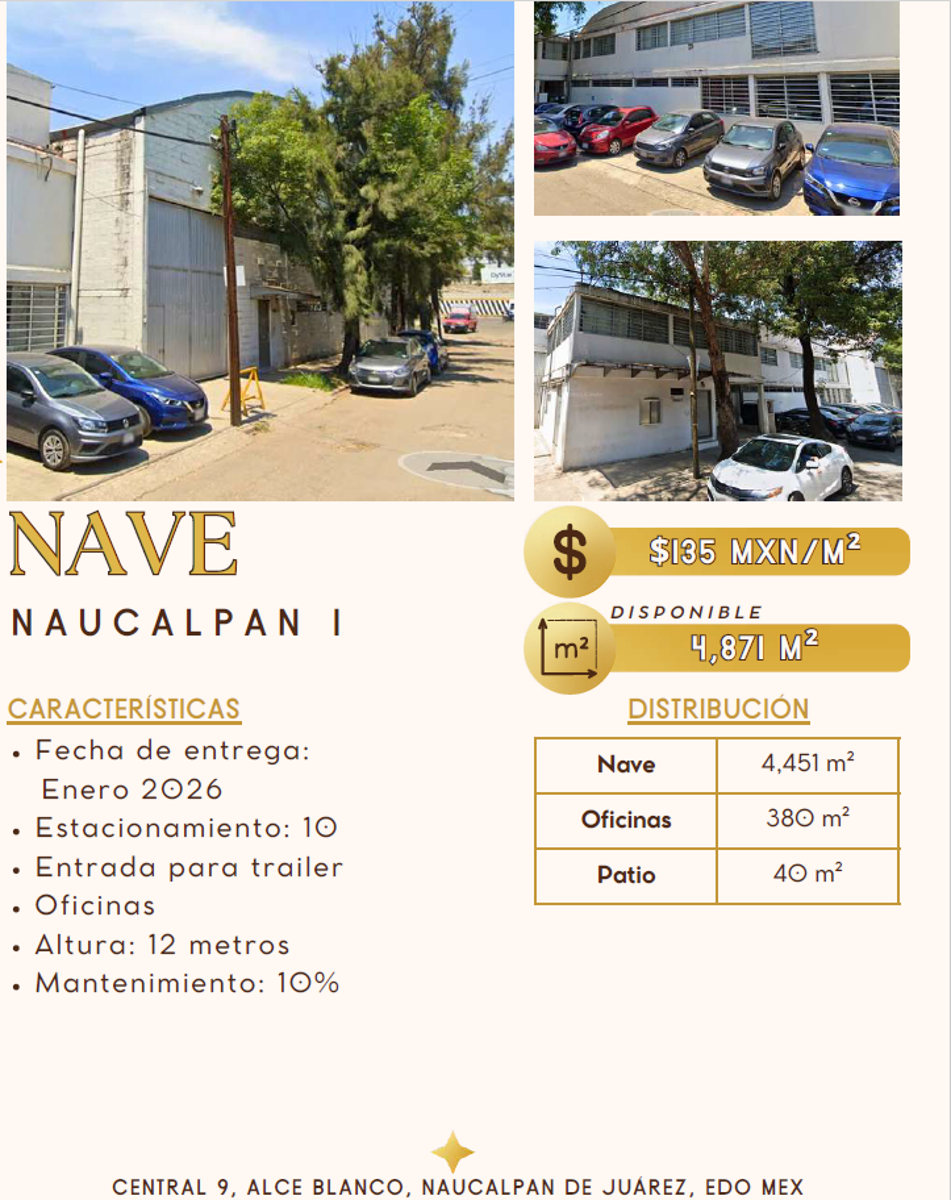 Bodega en renta en Industrial Alce Blanco, Naucalpan de Juárez