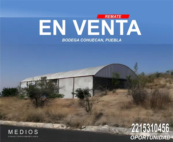 REMATE DE BODEGA CON 5OOO M2 DE TERRENO A SOLO UNOS MINUTOS DEL CENTRO DE JANTETELCO, MORELOS