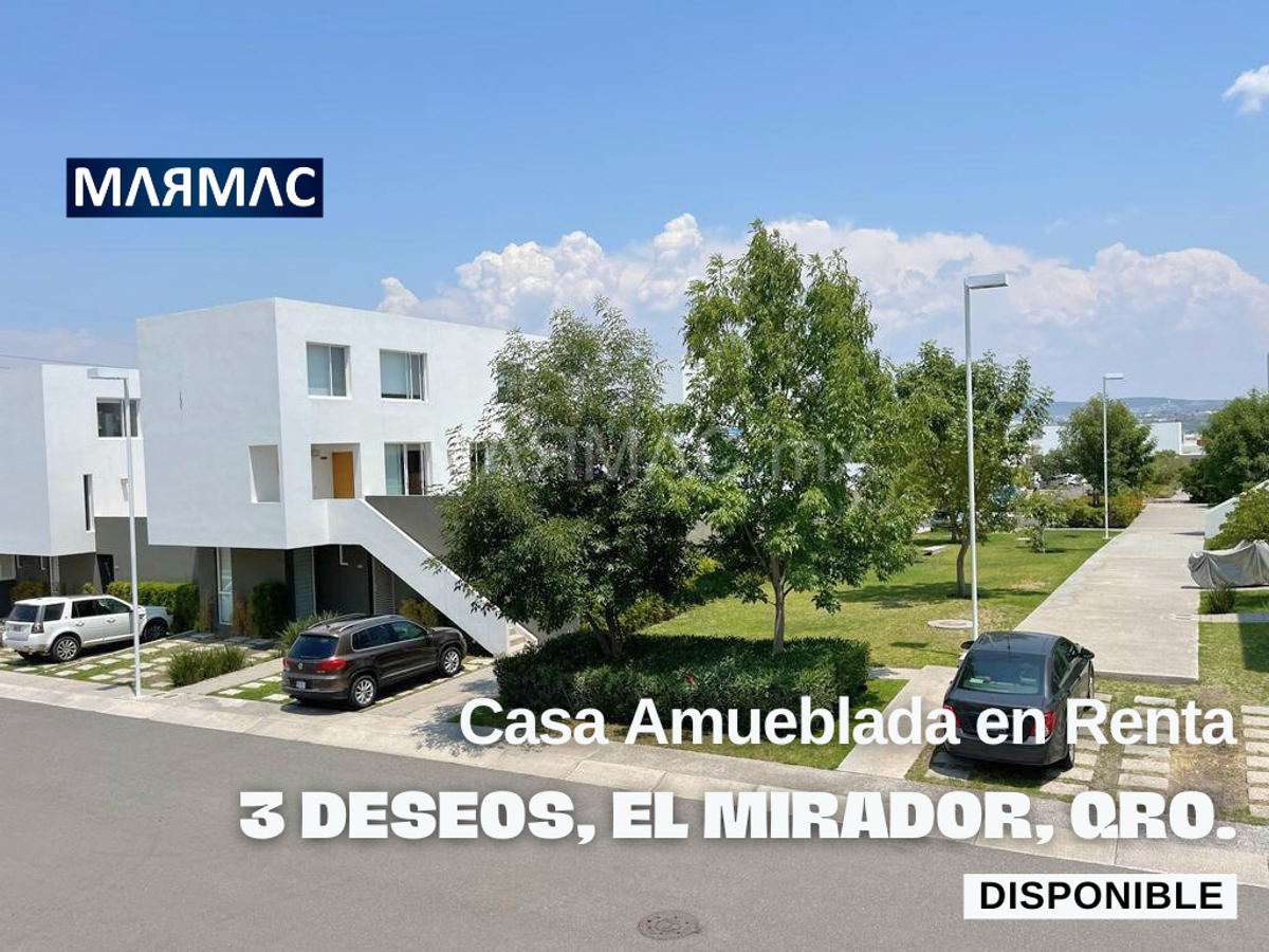 Casa Amueblada en Renta | 3 Deseos, Mirador | El Marqués, Qro. Casa Amueblada en Renta | 3 Deseos, Mirador | El Marqués, Qro.