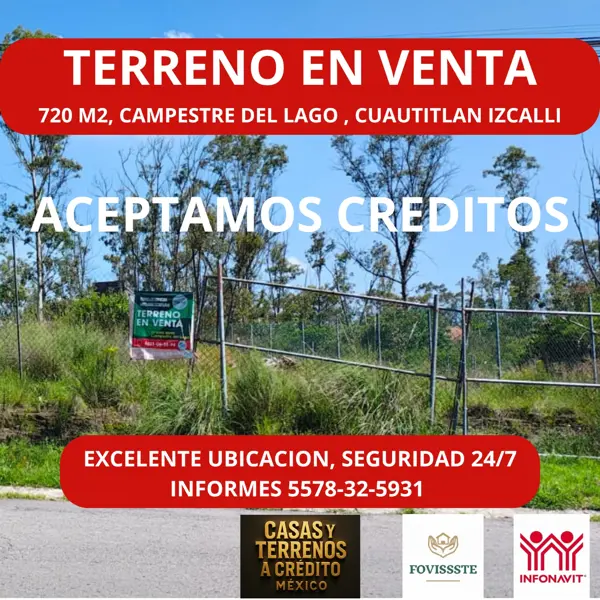 Se vende terreno 720m2