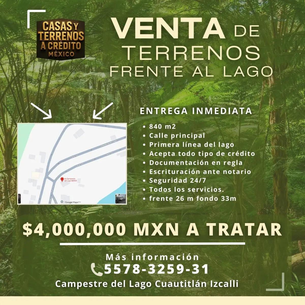 Terreno en venta en Campestre del Lago, Cuautitlán Izcalli — foto 1 de 3