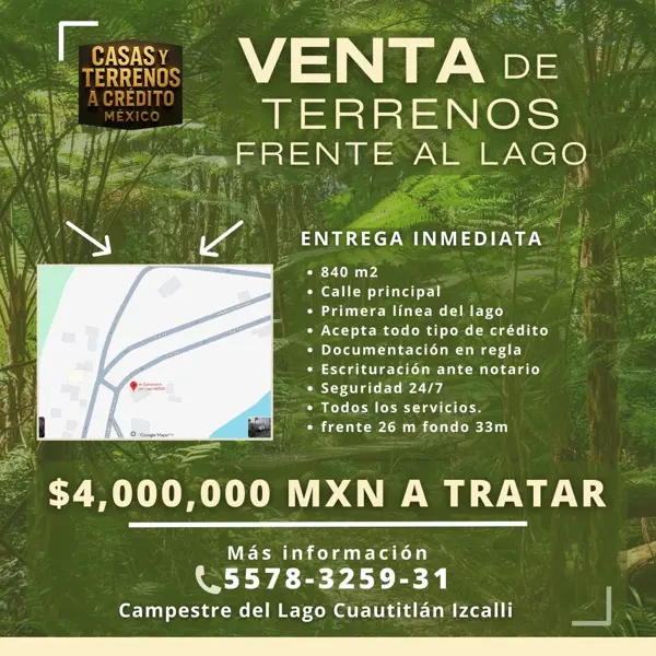Hermoso terreno en venta