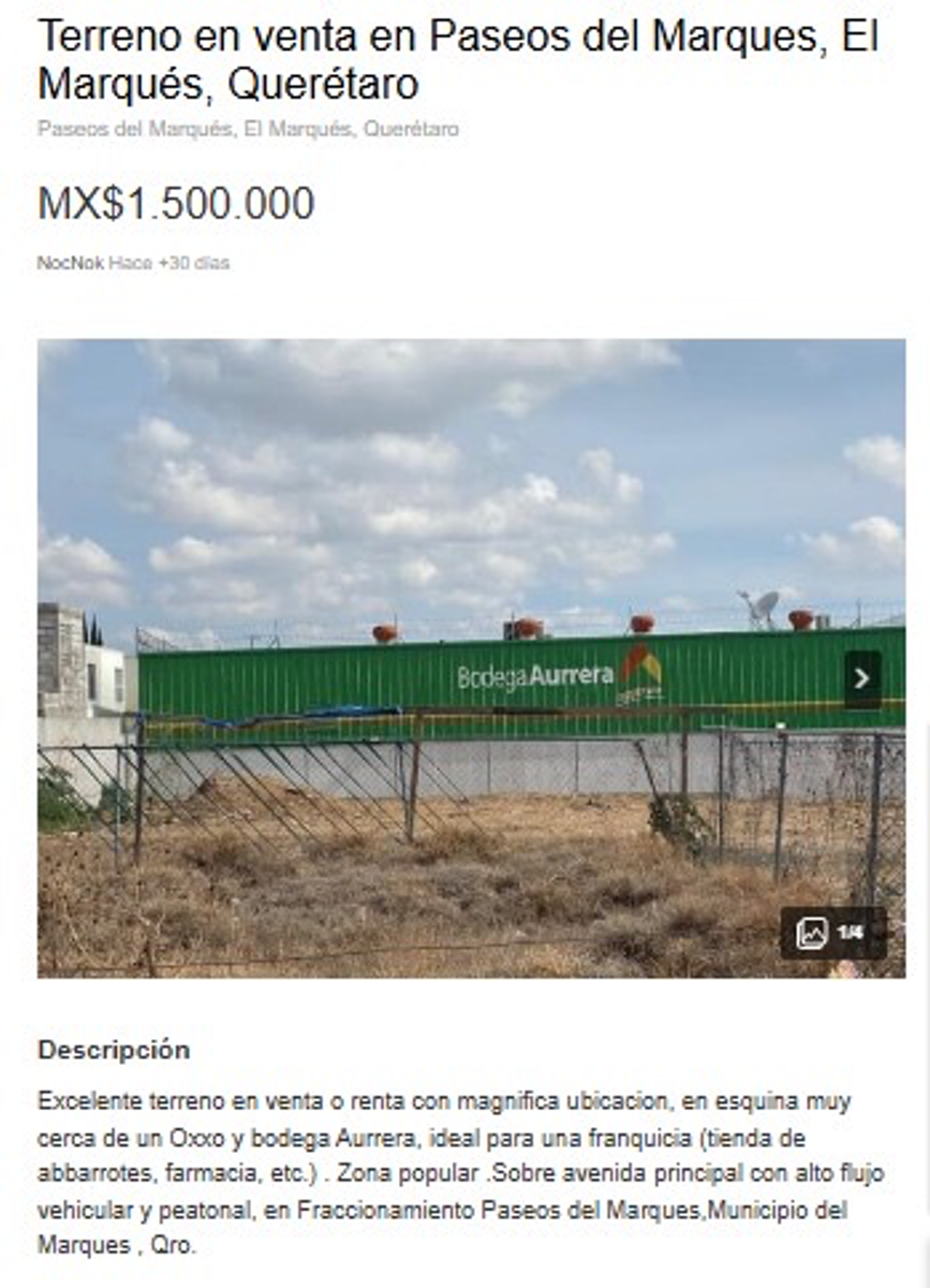 Terreno en renta en Paseos del Marques, El Marqués — foto 1 de 4