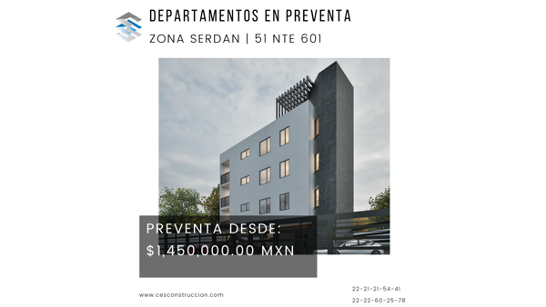 Departamentos en Preventa-Galerías Serdán-Puebla