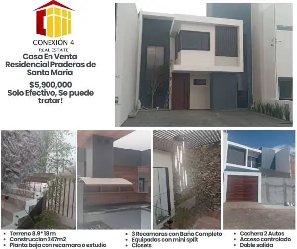 Hermosa casa en Residencial Praderas de Santa Maria