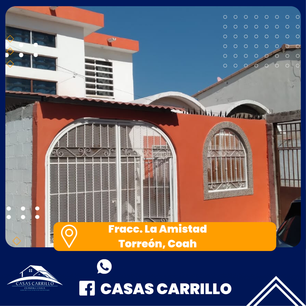 Casa en venta en Amistad, Torreón — foto 1 de 6