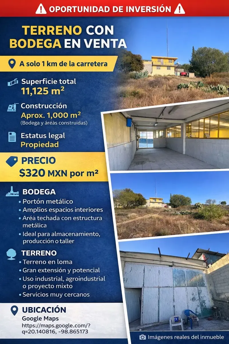 Bodega en venta en Del Judío, Pachuca de Soto