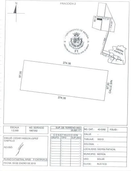 Terreno en venta en merida , sierra papacal