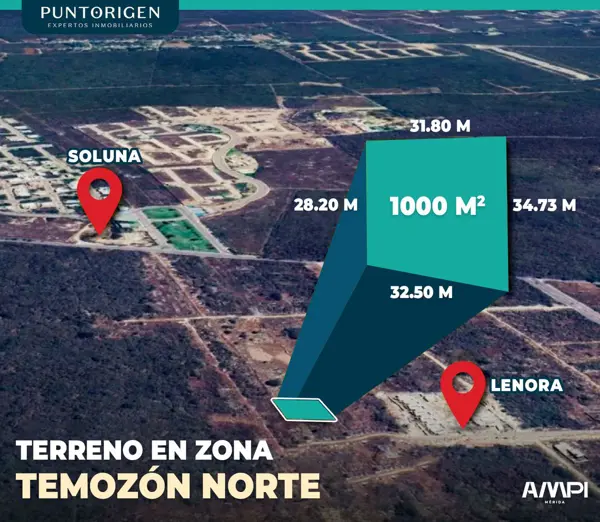 terreno en venta ideal para desarrollo en temozon norte merida