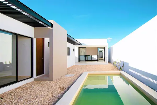 casa en venta de una planta al norte de merida cerca de dzitya