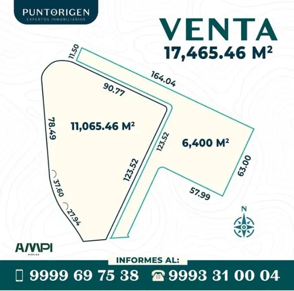Terreno en venta sobre avenida y glorieta cd caucel oportunidad inversionistas