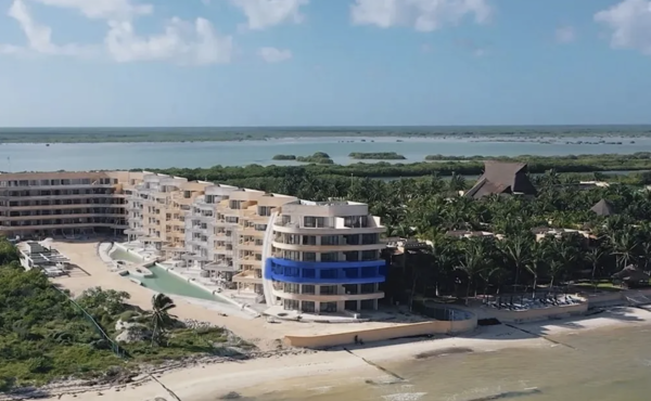 Departamento en la playa frente al mar en telchac puerto, yucatan
