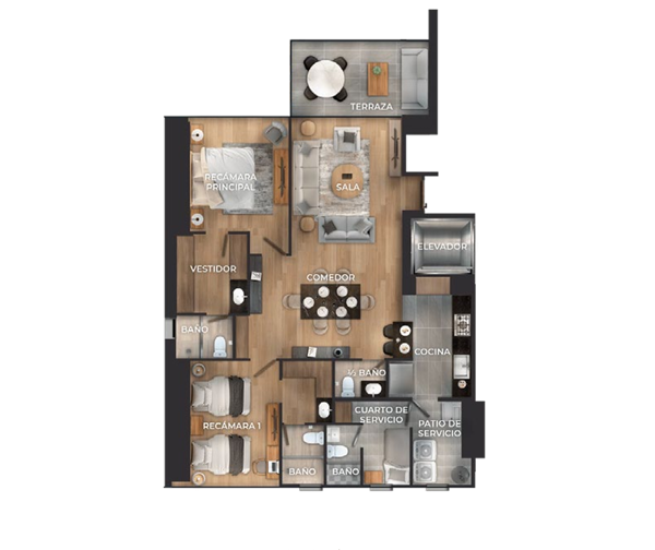 Departamento en Venta en Bosque Real, Huixquilucan, México 2