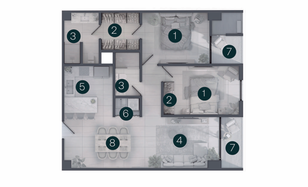 Departamento en Venta en Zona Valle Poniente, San Pedro Garza García, Nuevo León 2