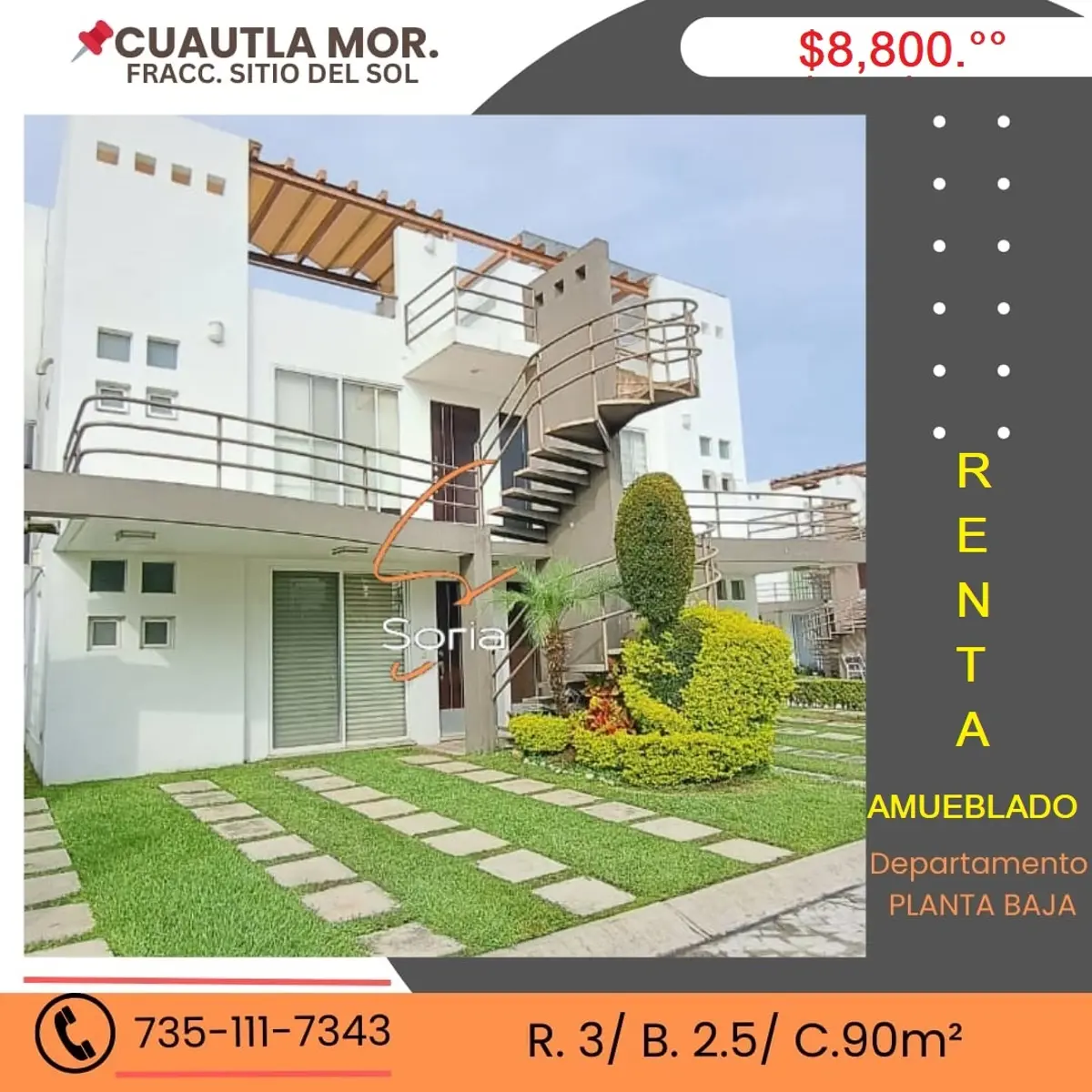 Departamento en renta en Sitio del Sol, Cuautla — foto 1 de 17