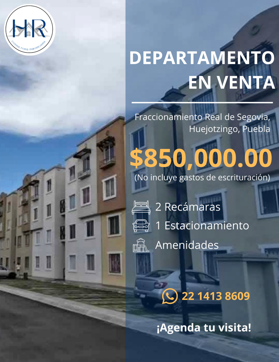 Departamento en venta en Real Segovia, Huejotzingo — foto 1 de 9