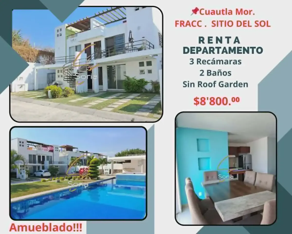 Departamento en renta en Sitio del Sol, Cuautla — foto 1 de 22