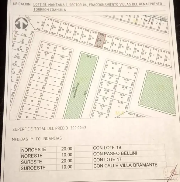 Terreno en venta en Villas del Renacimiento, Torreón — foto 2 de 3