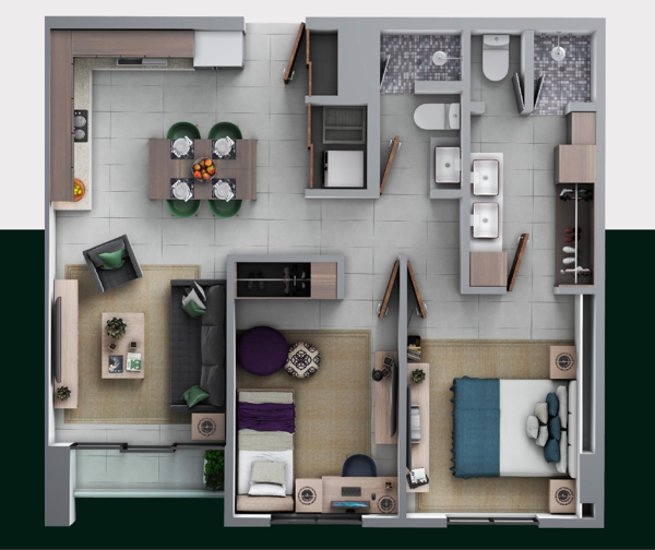 Departamento en Venta en Jardines de Anáhuac, San Nicolás de los Garza, Nuevo León 2