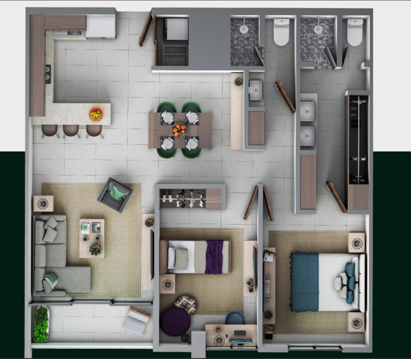 Departamento en Venta en Jardines de Anáhuac, San Nicolás de los Garza, Nuevo León 2
