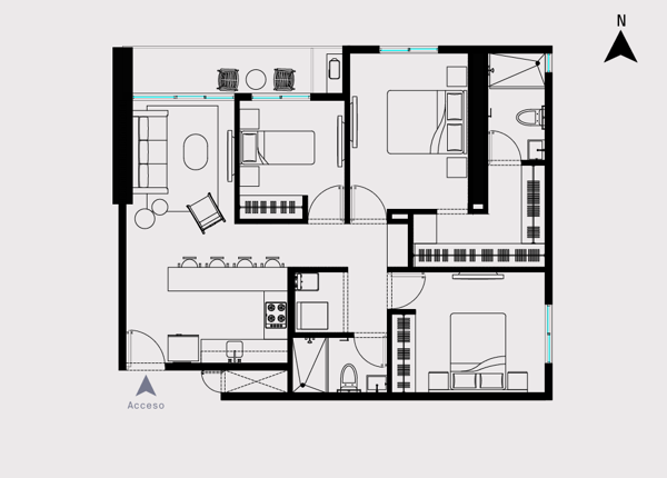 Departamento en Venta en La Banda, Santa Catarina, Nuevo León 2