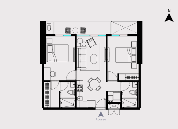 Departamento en Venta en La Banda, Santa Catarina, Nuevo León 2