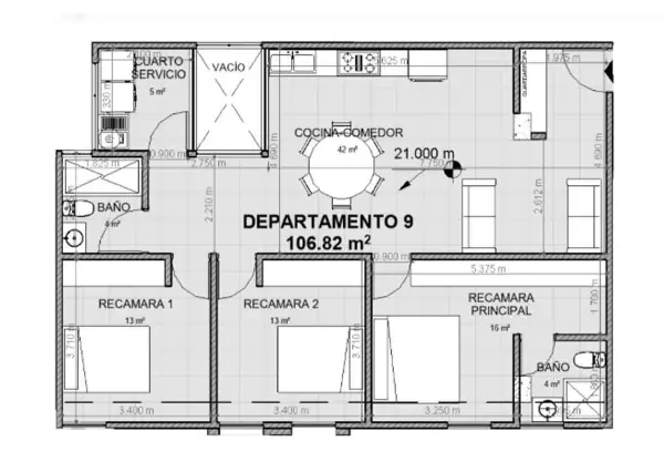Departamento en venta en Puerto de Buenavista, Morelia — foto 3 de 9